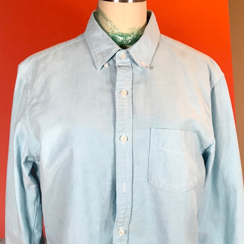 men’s JCrew Vintage Oxford, M, sea foam blue